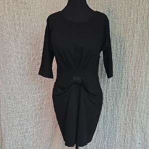 mark. Black Sheath Mini Dress 3/4 Sleeve Crew Neck
